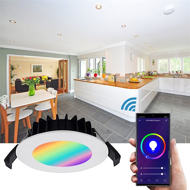 تغییر رنگ Dimmable چراغ های پایین رهبری