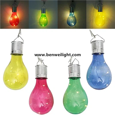 گیره-روی چراغ LED خورشیدی: 5 LED، ضد آب، پوسته قرمز، 3000K گرم
