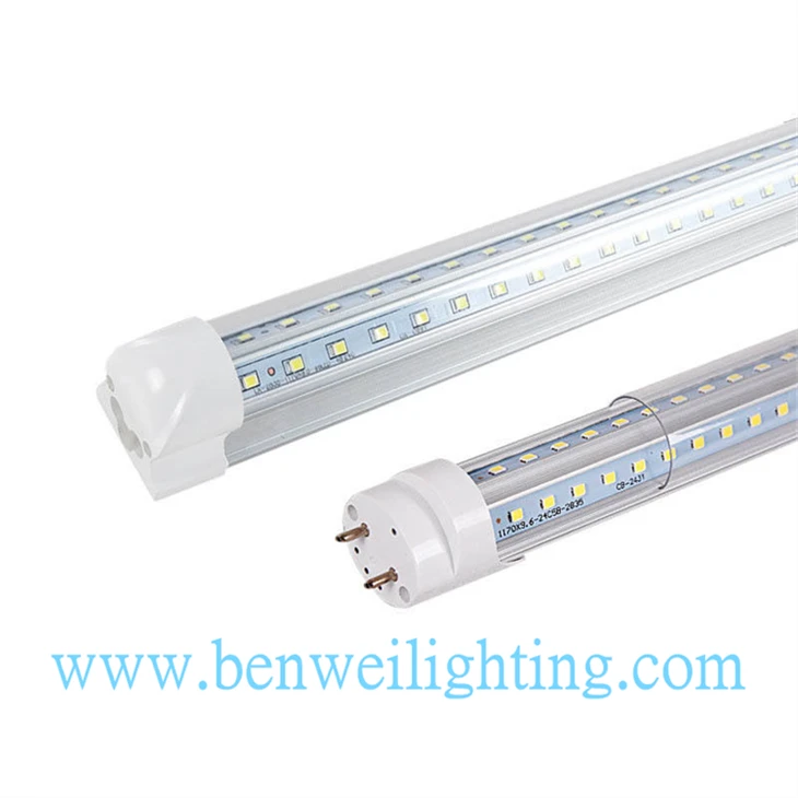 V-دو شکل-ردیف بالا-لوله LED T8 نوع تقسیم خروجی